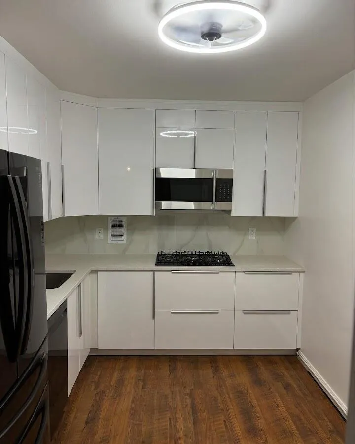 Renovated kitchen with quartz countertops in Oneida